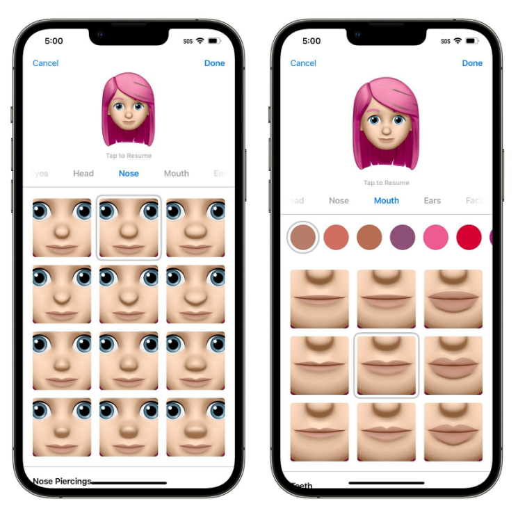 望江苹果手机维修分享​iOS 16中的拟我表情有了哪些变化和升级 